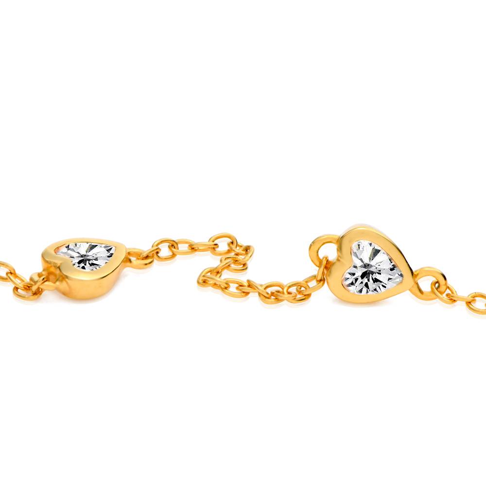 Charli Namensarmband mit herzförmigen Zirkonia für Mädchen - vergoldetes Sterlingsilber-5 Charli Namensarmband mit herzförmigen Zirkonia für Mädchen - vergoldetes Sterlingsilber-5 Produktfoto