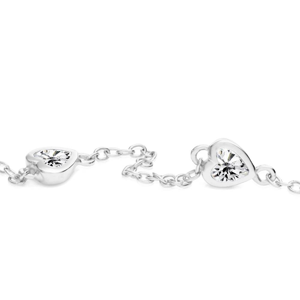 Charli Namensarmband mit herzförmigen Zirkonia für Mädchen - 925er Sterlingsilber-1 Charli Namensarmband mit herzförmigen Zirkonia für Mädchen - 925er Sterlingsilber-1 Produktfoto