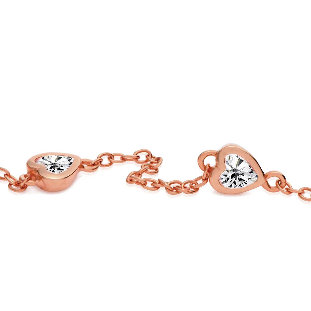 Charli Namensarmband mit herzförmigen Zirkonia - rosévergoldetes Sterlingsilber-2 Charli Namensarmband mit herzförmigen Zirkonia - rosévergoldetes Sterlingsilber-2 Produktfoto