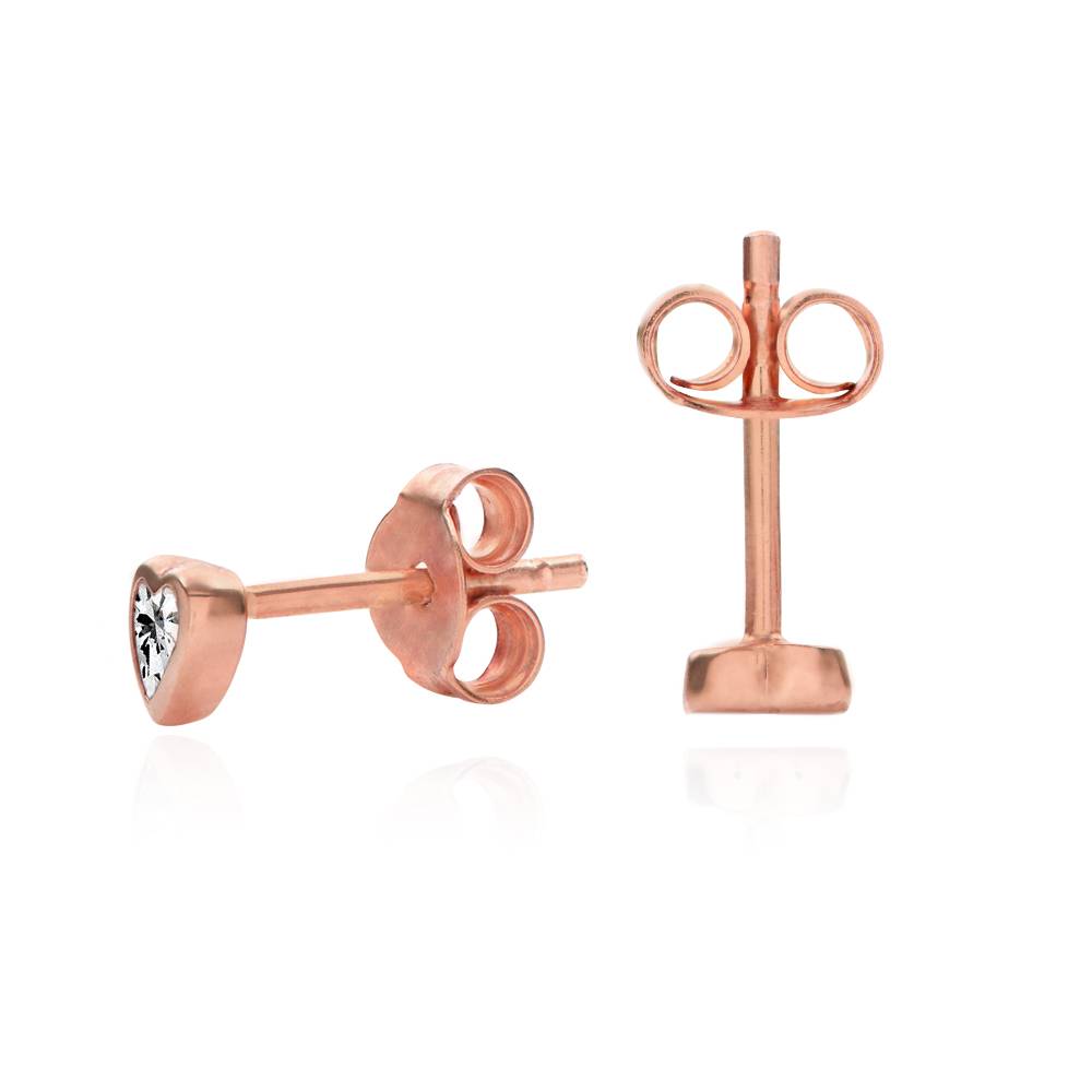 Charli Herzohrstecker - rosévergoldetes Sterlingsilber-1 Produktfoto