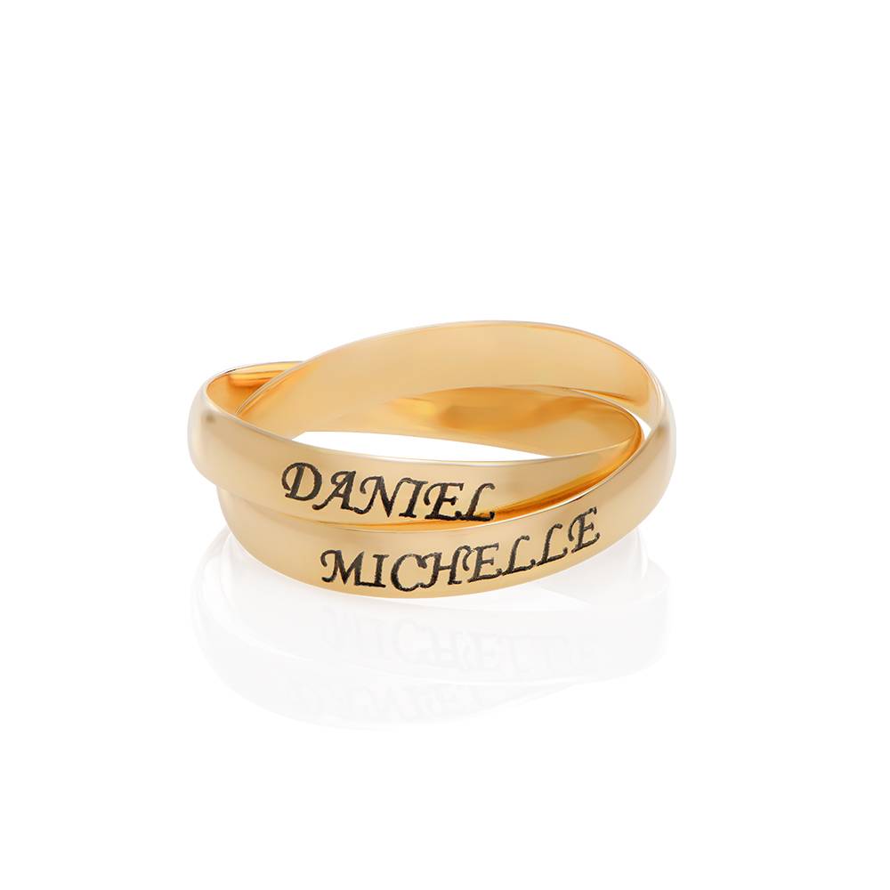 Charlize russischer 2-Band-Ring - 417er Gelbgold-1 Produktfoto