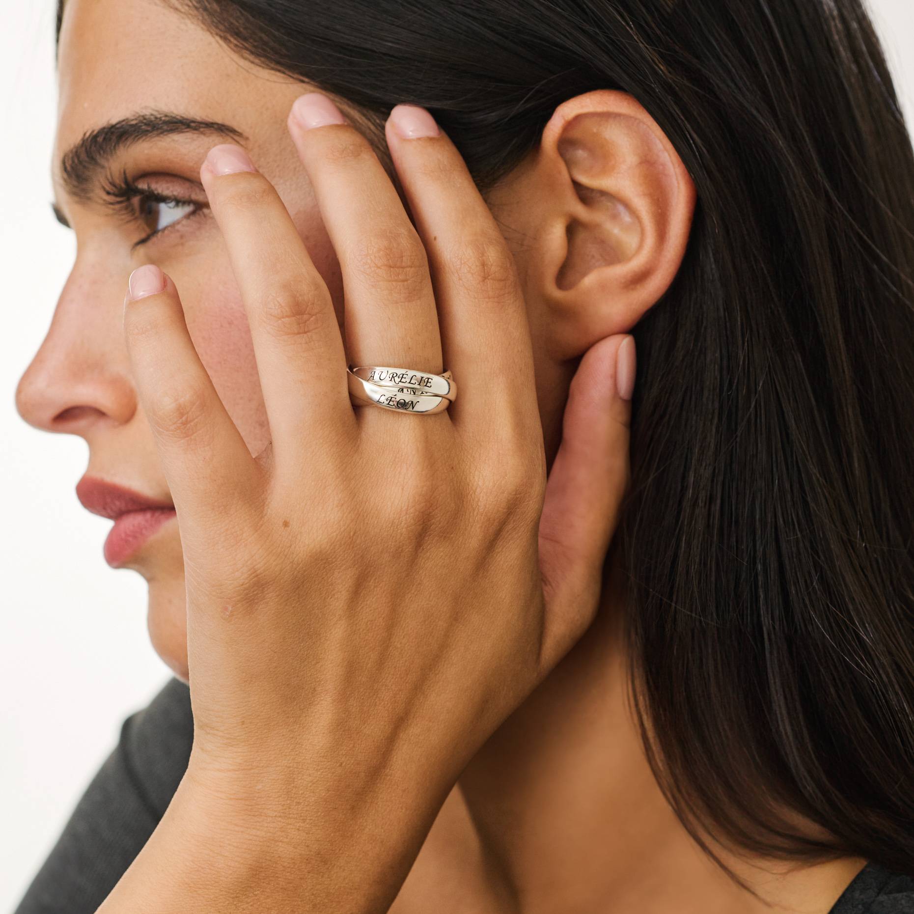 Charlize russischer Ring - Silber-3 Produktfoto