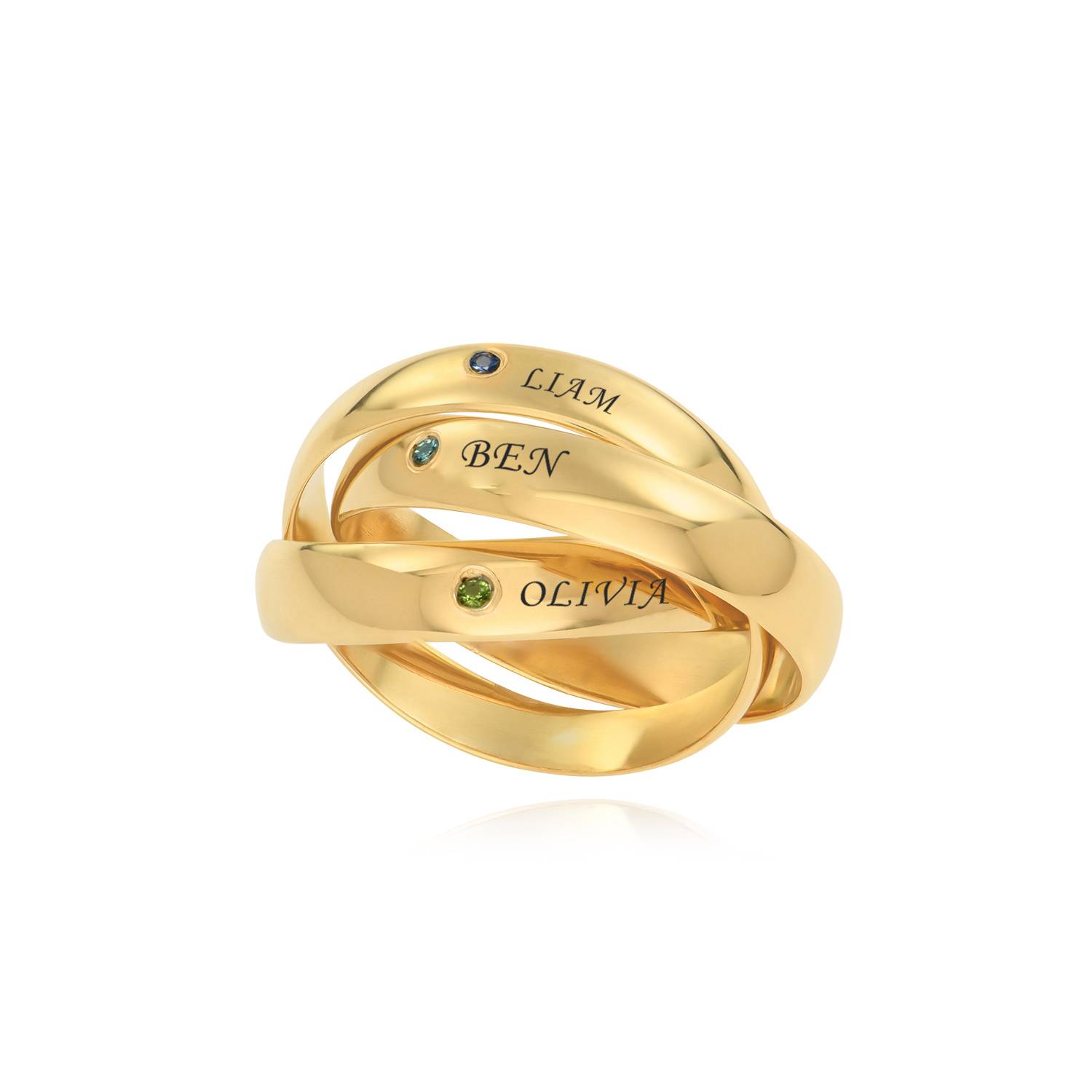 Charlize russischer Ring mit Geburtssteinen - Gold-Vermeil-4 Produktfoto