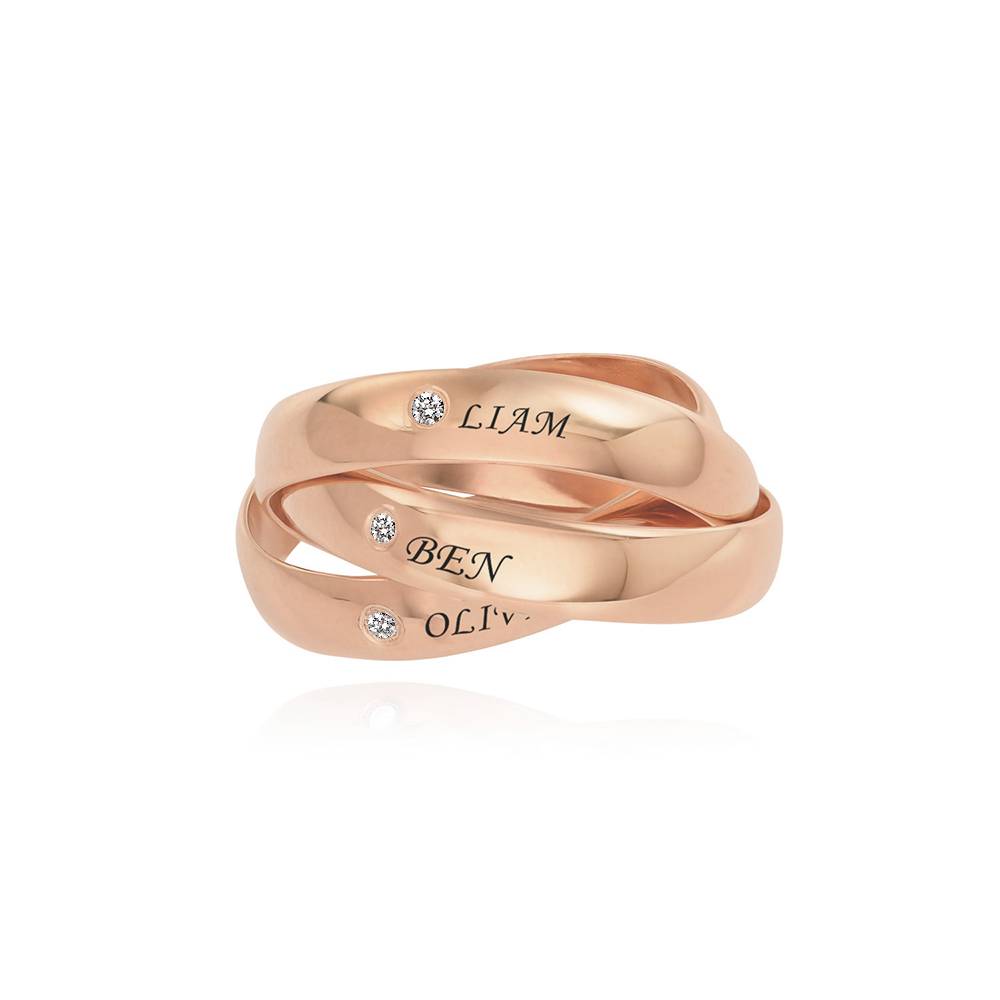 Charlize russischer Ring mit Diamanten - Rosévergoldet-3 Charlize russischer Ring mit Diamanten - Rosévergoldet-3 Produktfoto