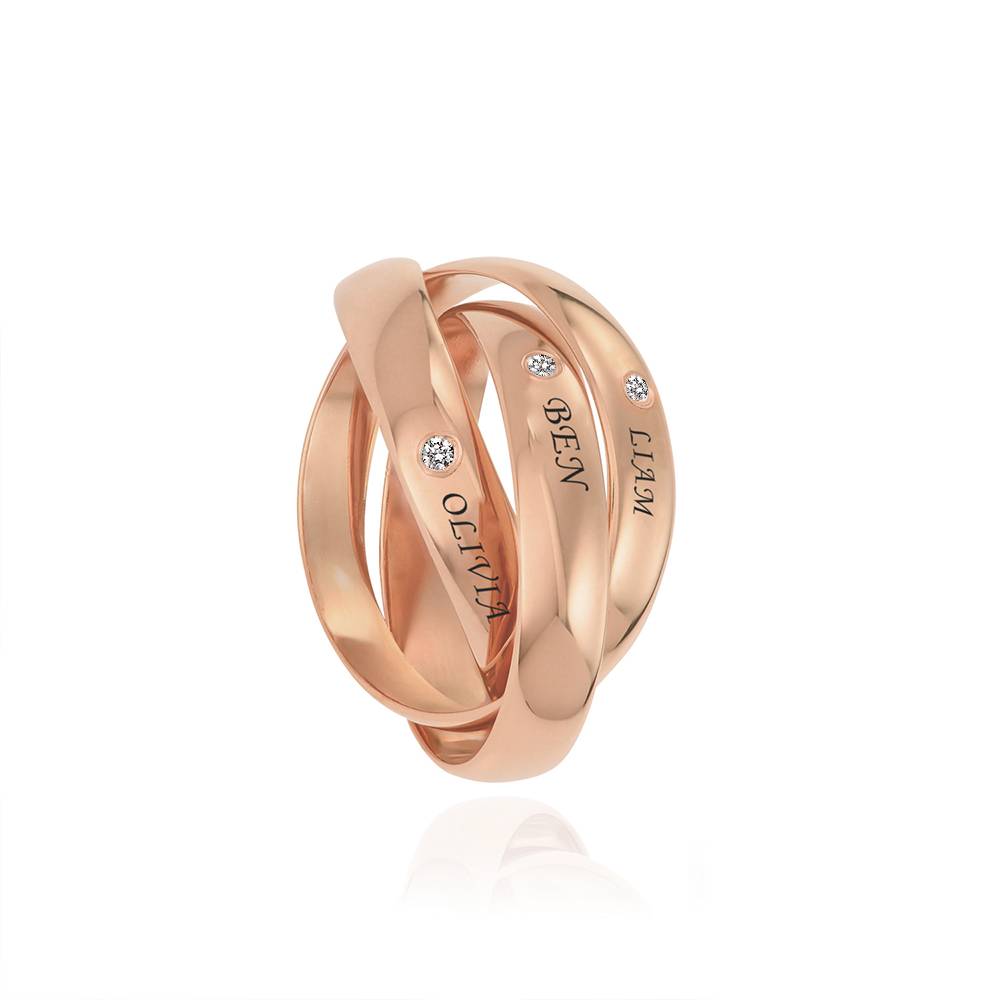 Charlize russischer Ring mit Diamanten - Rosévergoldet-5 Charlize russischer Ring mit Diamanten - Rosévergoldet-5 Produktfoto