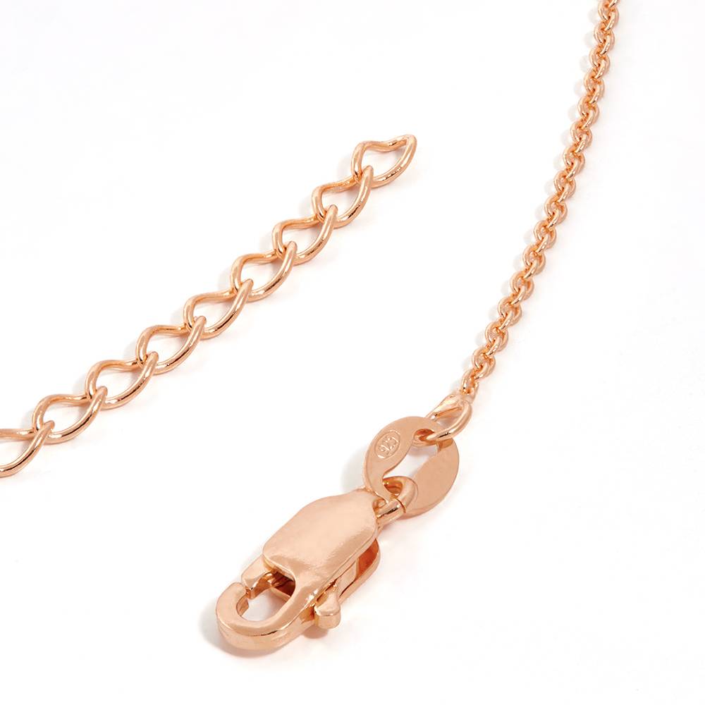 Charmante Herzkette mit gravierten Beads und 0,25 ct Diamant - rosévergoldetes Sterlingsilber-6 Produktfoto