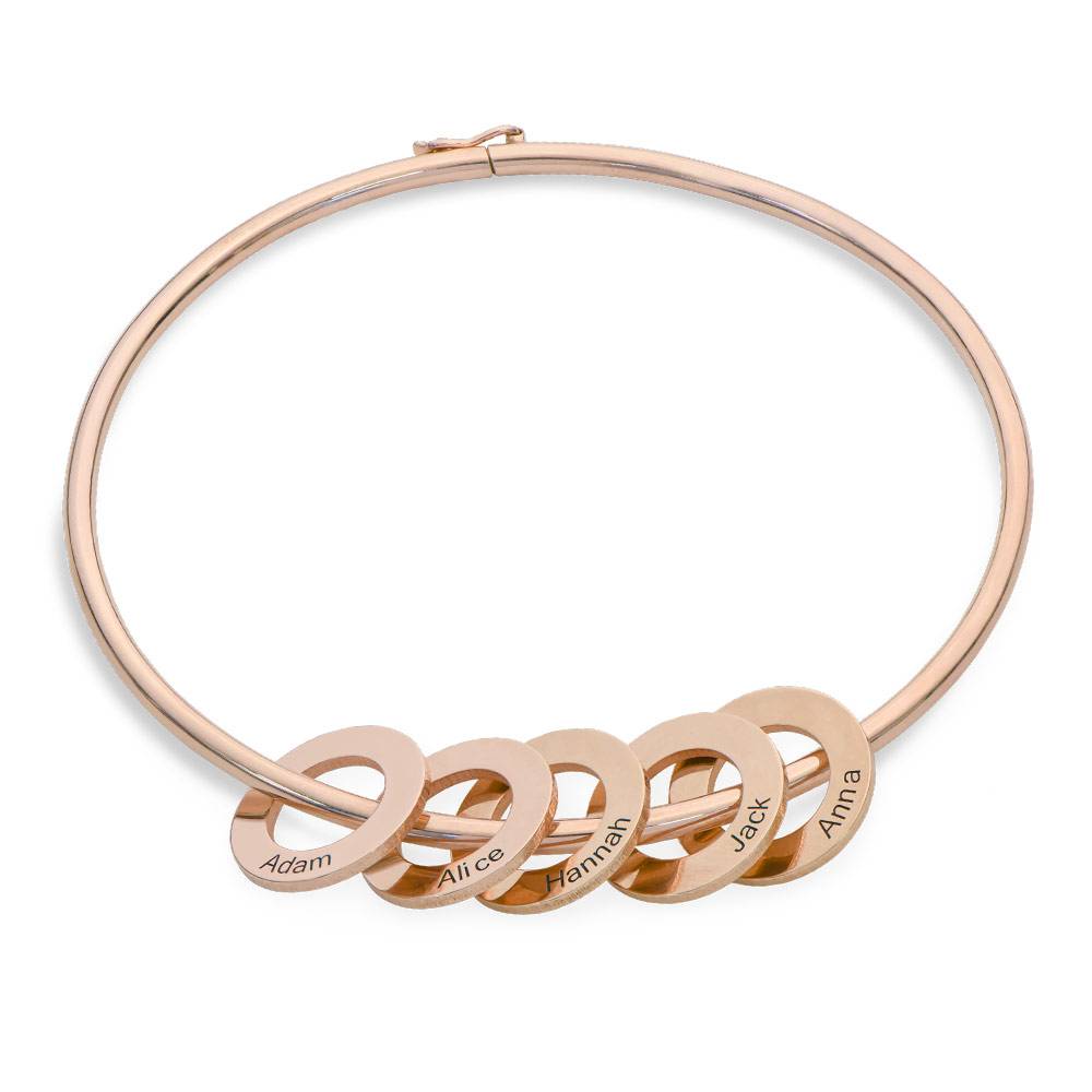 Gravierter Kreis-Charm für Armreif - rosévergoldetes Sterlingsilber-1 Gravierter Kreis-Charm für Armreif - rosévergoldetes Sterlingsilber-1 Produktfoto