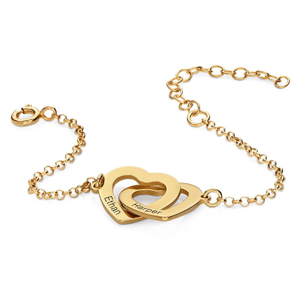 Claire Armband mit verschlungenen Herzen - 585er Gelbgold-4 Produktfoto