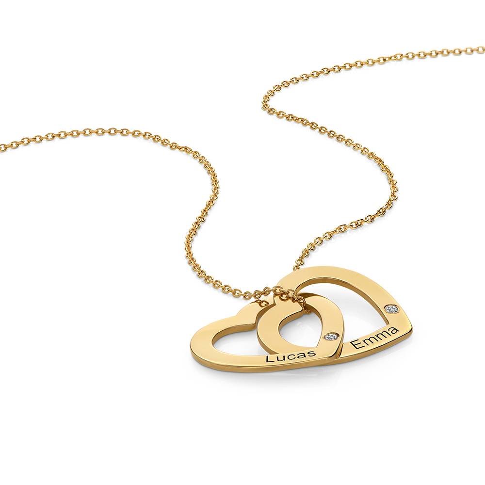 Claire Kette mit verschlungenen Herzen und Labordiamanten - 585er Gelbgold-5 Claire Kette mit verschlungenen Herzen und Labordiamanten - 585er Gelbgold-5 Produktfoto