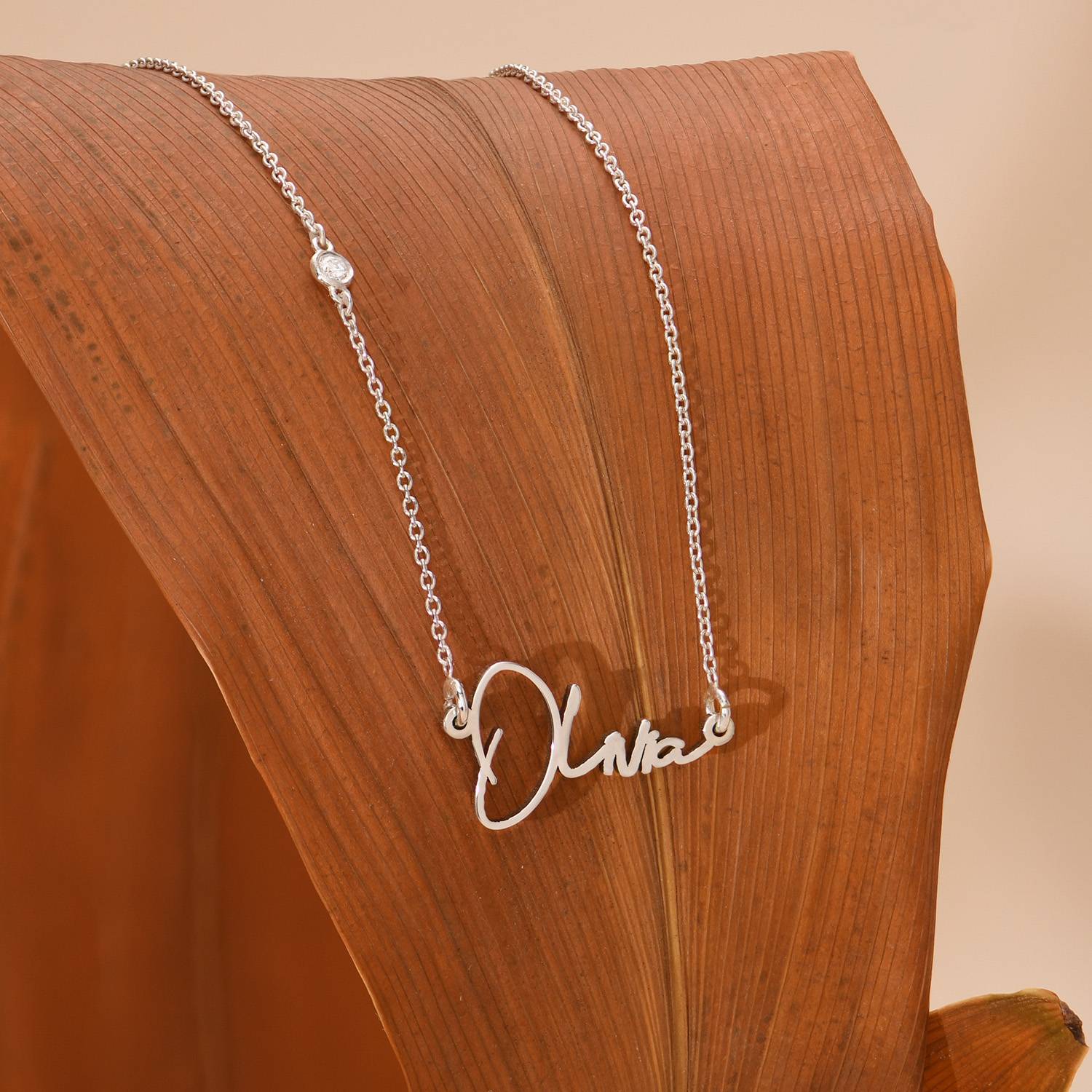 Paris Namenskette mit Diamant - Silber-2 Paris Namenskette mit Diamant - Silber-2 Produktfoto