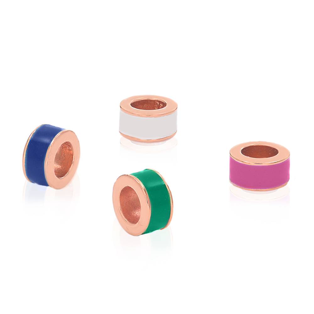 Farbiger Emaille-Bead - rosévergoldetes Sterlingsilber-1 Farbiger Emaille-Bead - rosévergoldetes Sterlingsilber-1 Produktfoto