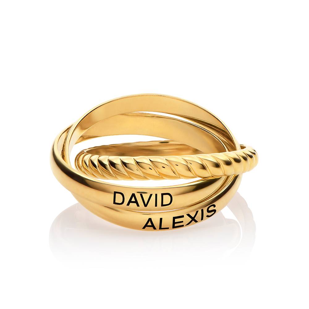 Corda verschlungene Ring - Gold - in Vergoldung-2 Produktfoto