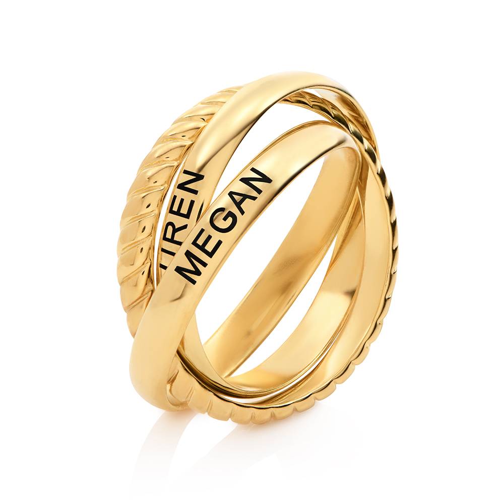 Corda verschlungene Ring - Gold - in Vergoldung-1 Produktfoto