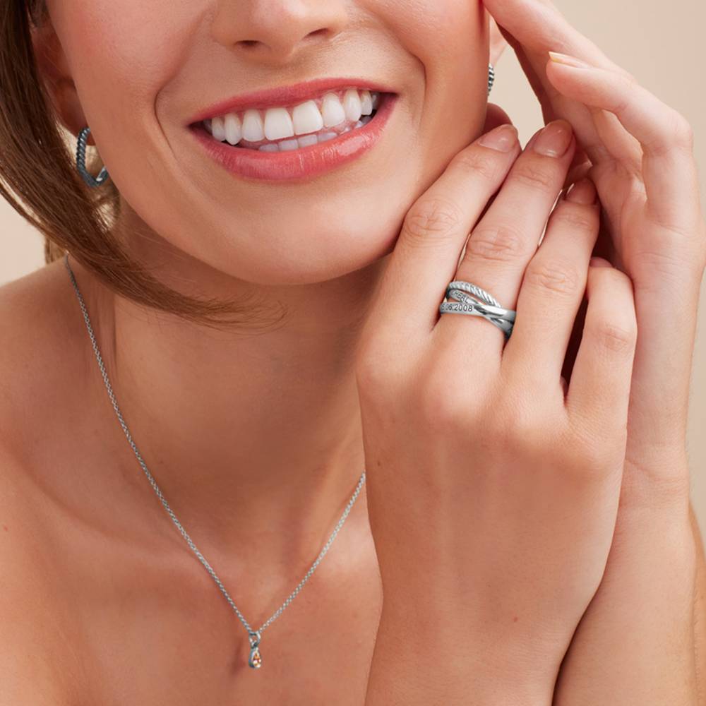 Corda verschlungene Ring - in Silber-3 Corda verschlungene Ring - in Silber-3 Produktfoto