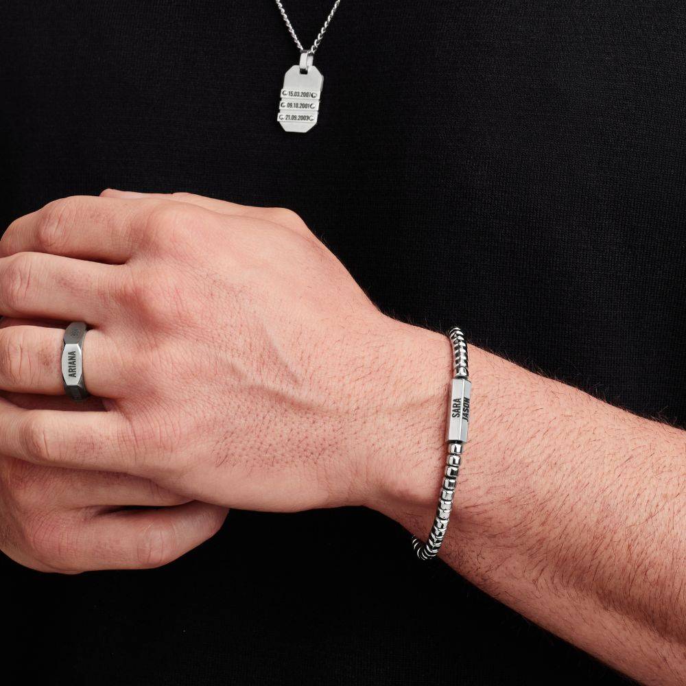 Crossrails Armband für Männer - Edelstahl-1 Produktfoto