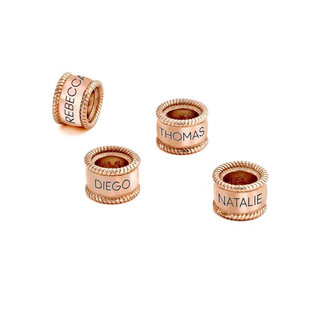Gravierbarer Bead für charmante Herzkette  - Rosegold-Vermeil-1 Produktfoto