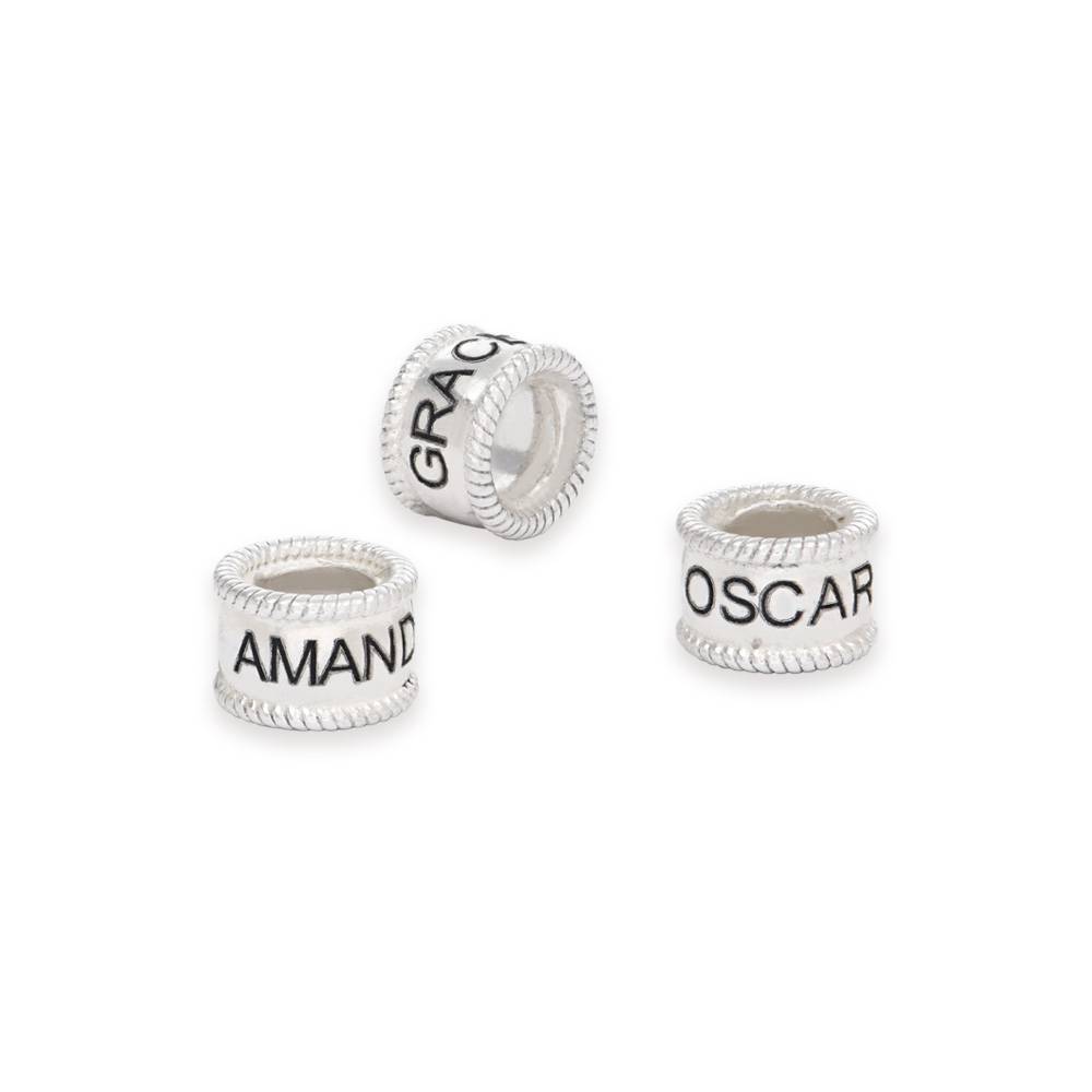 Gravierbarer Bead für charmante Herzkette  - 925er Sterlingsilber-2 Produktfoto