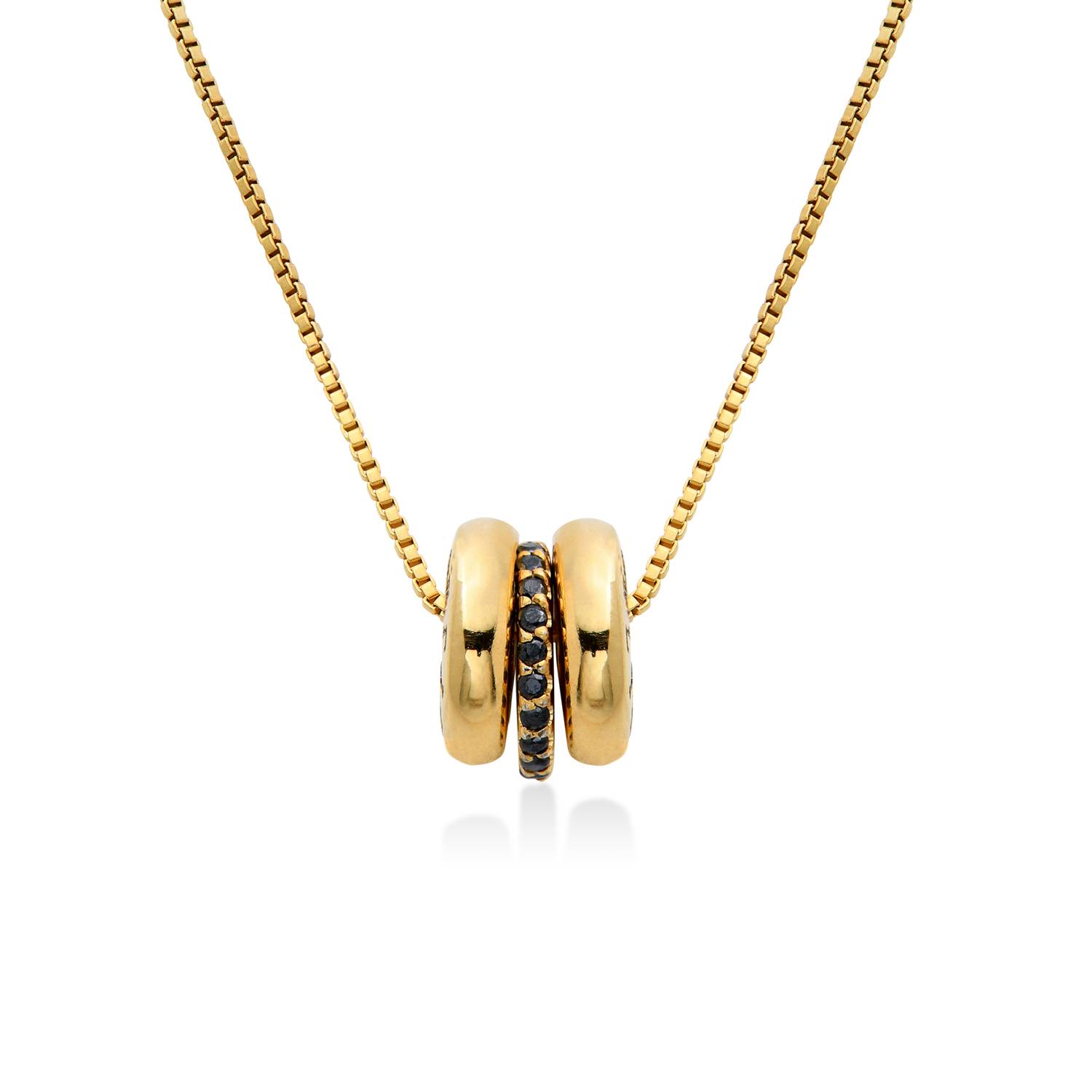 Candy Kette mit gravierten Beads - Vergoldet-3 Produktfoto