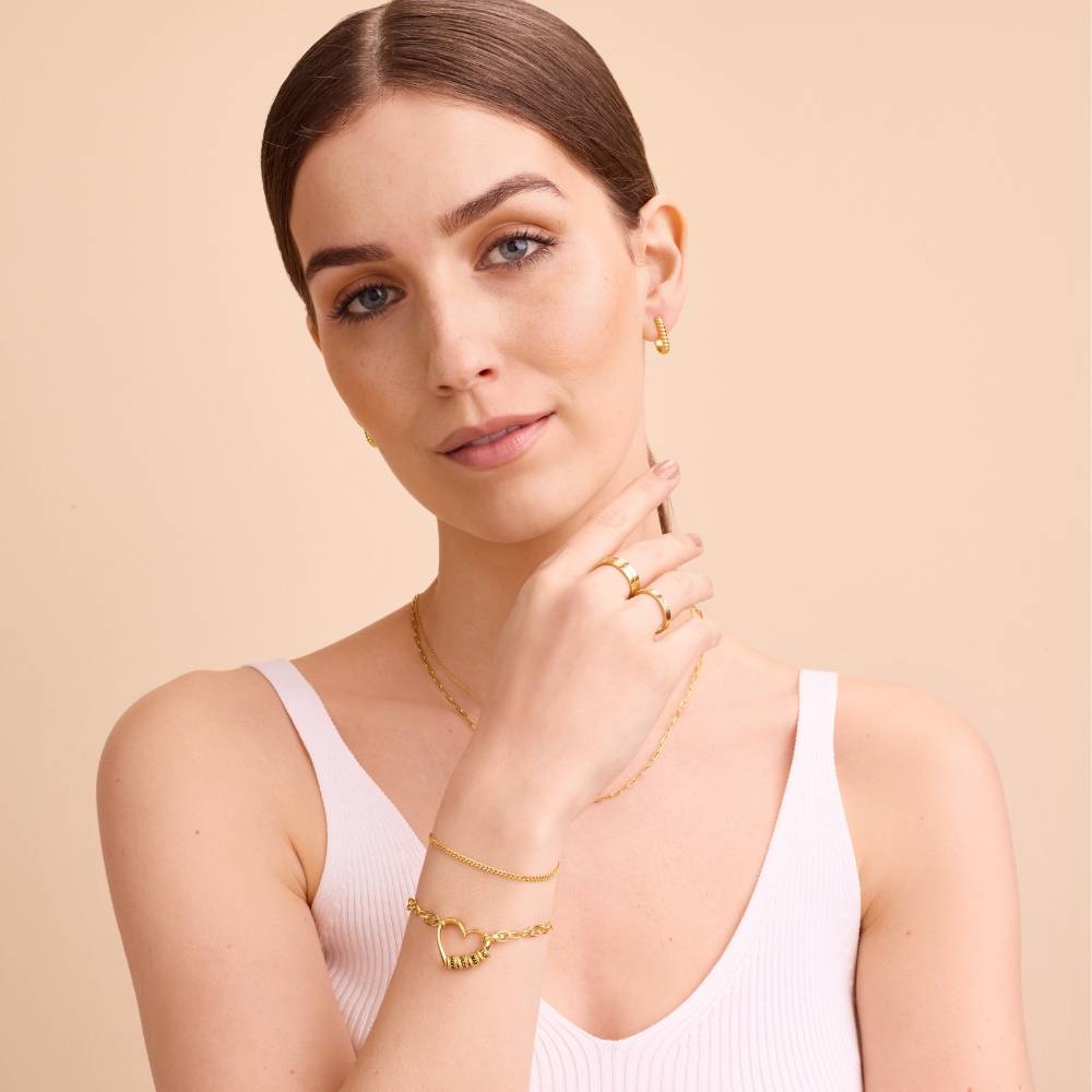 Delina Armband mit gravierten Beads - Vergoldet-3 Produktfoto