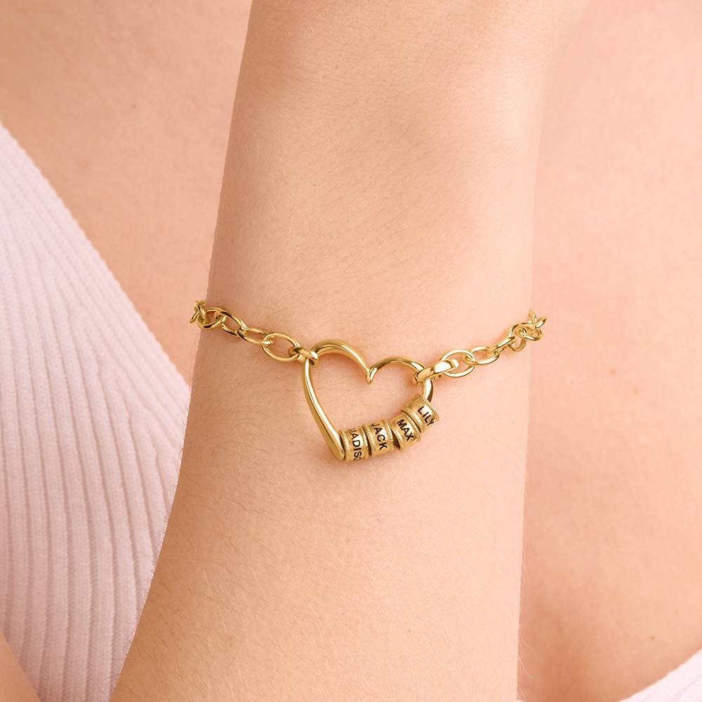 Delina Armband mit gravierten Beads - Vergoldet-4 Produktfoto