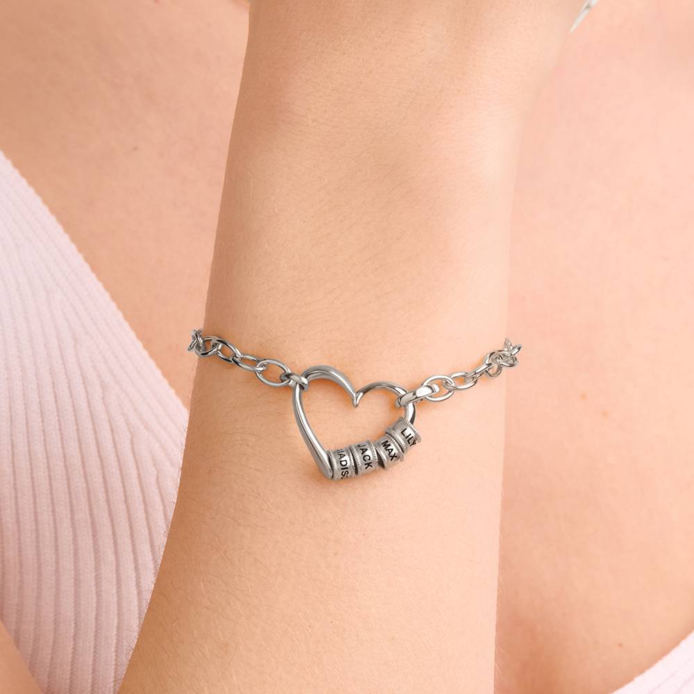Delina Armband mit gravierten Beads - 925er Sterlingsilber-1 Produktfoto