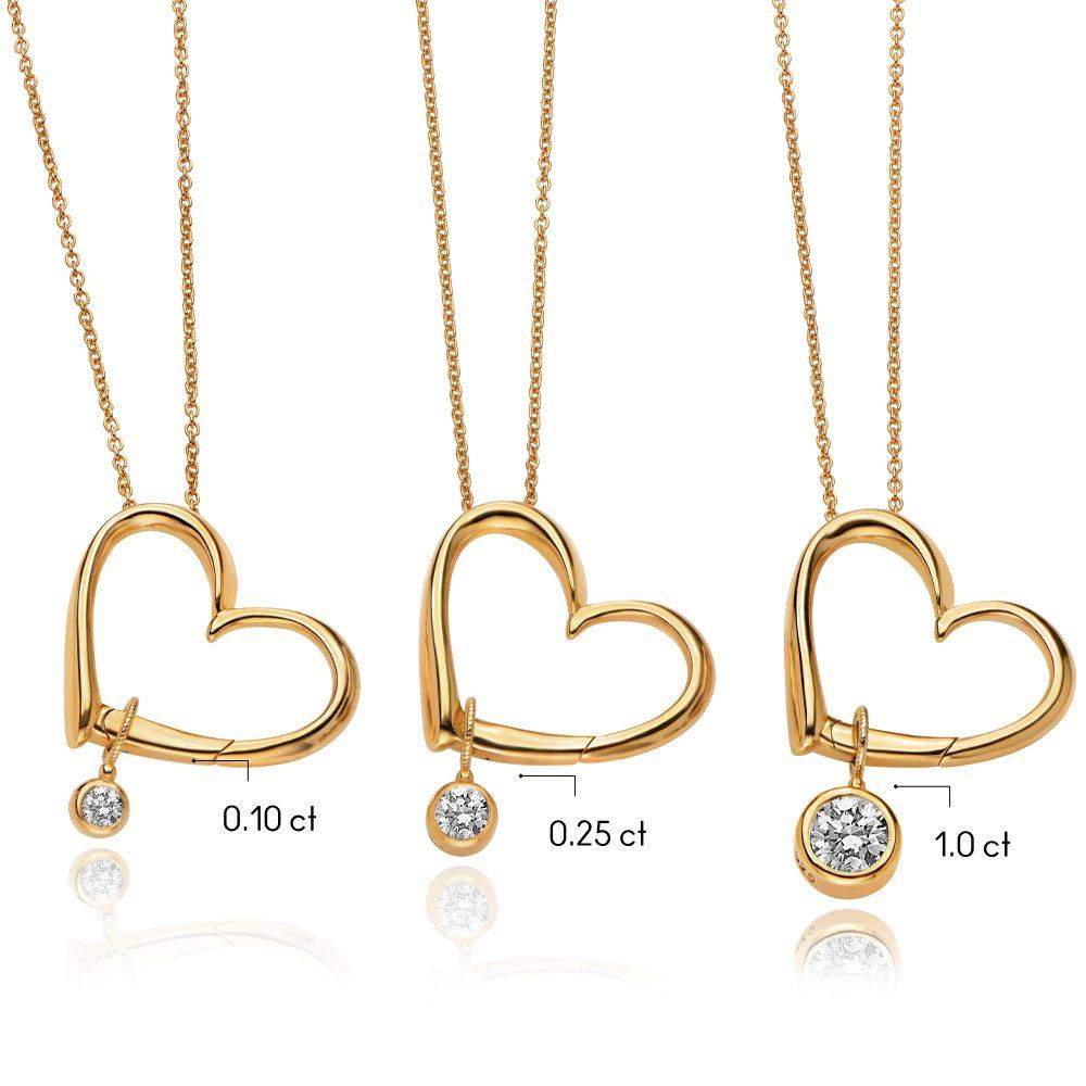 Delina Halskette mit Tropfen-Initialen und 0,25 ct Diamant - 417er Gelbgold-1 Produktfoto