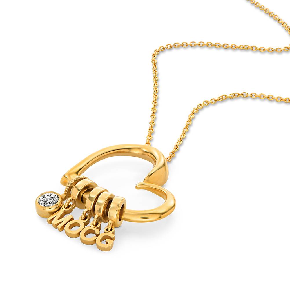 Delina Halskette mit Tropfen-Initialen und 0,25 ct Diamant - Gold-Vermeil-3 Delina Halskette mit Tropfen-Initialen und 0,25 ct Diamant - Gold-Vermeil-3 Produktfoto