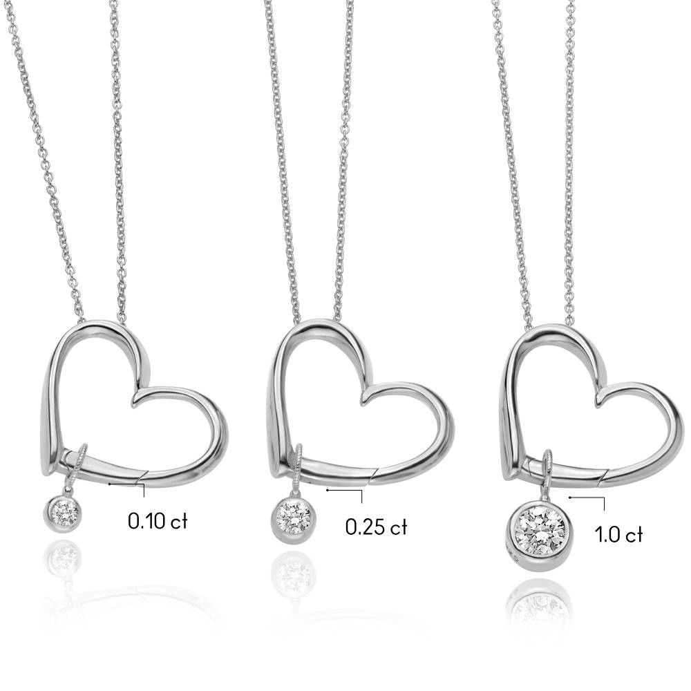 Delina Halskette mit Tropfen-Initialen und 1 ct Diamant - Silber-6 Delina Halskette mit Tropfen-Initialen und 1 ct Diamant - Silber-6 Produktfoto