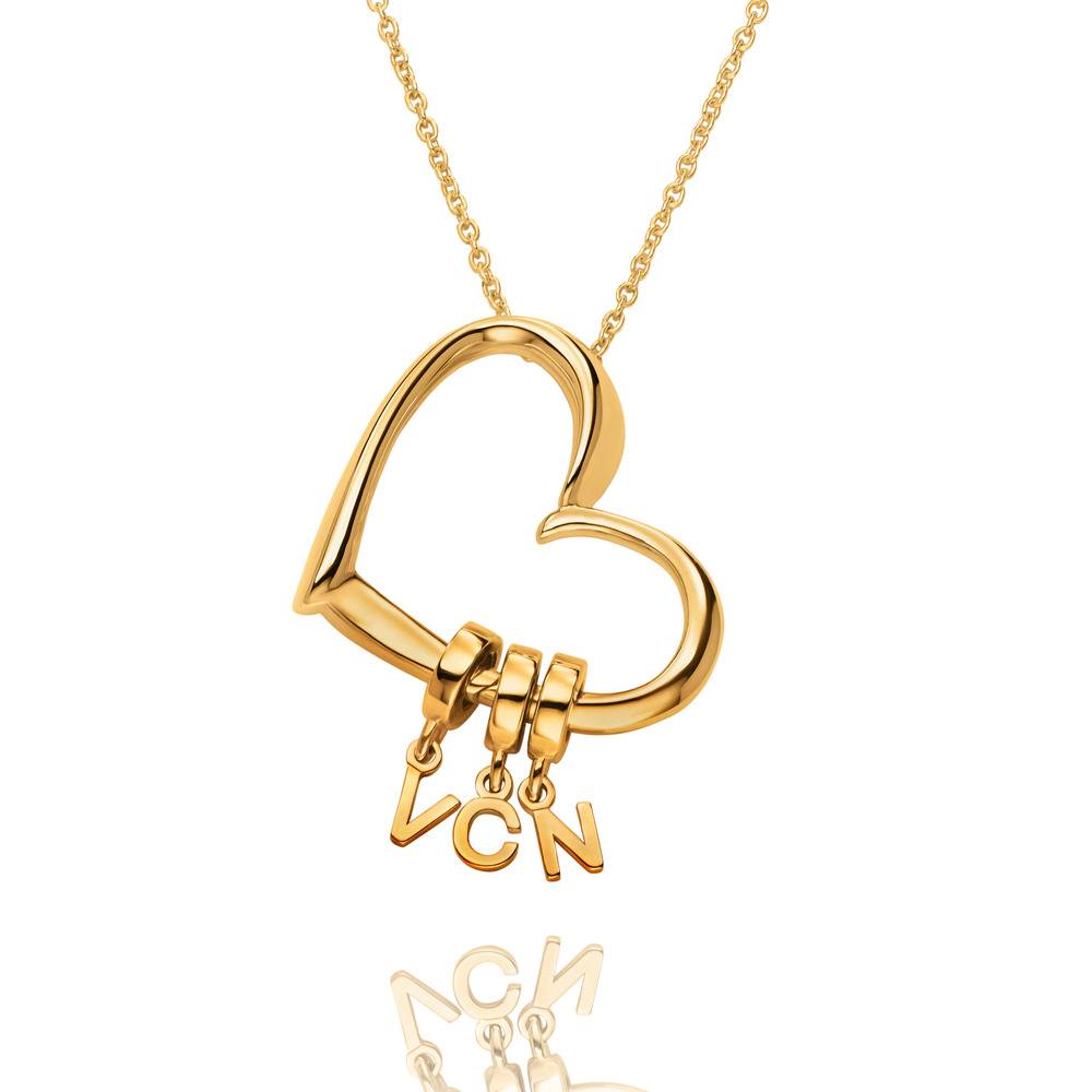 Delina Halskette mit Tropfen-Initialen - Gold-Vermeil-2 Produktfoto