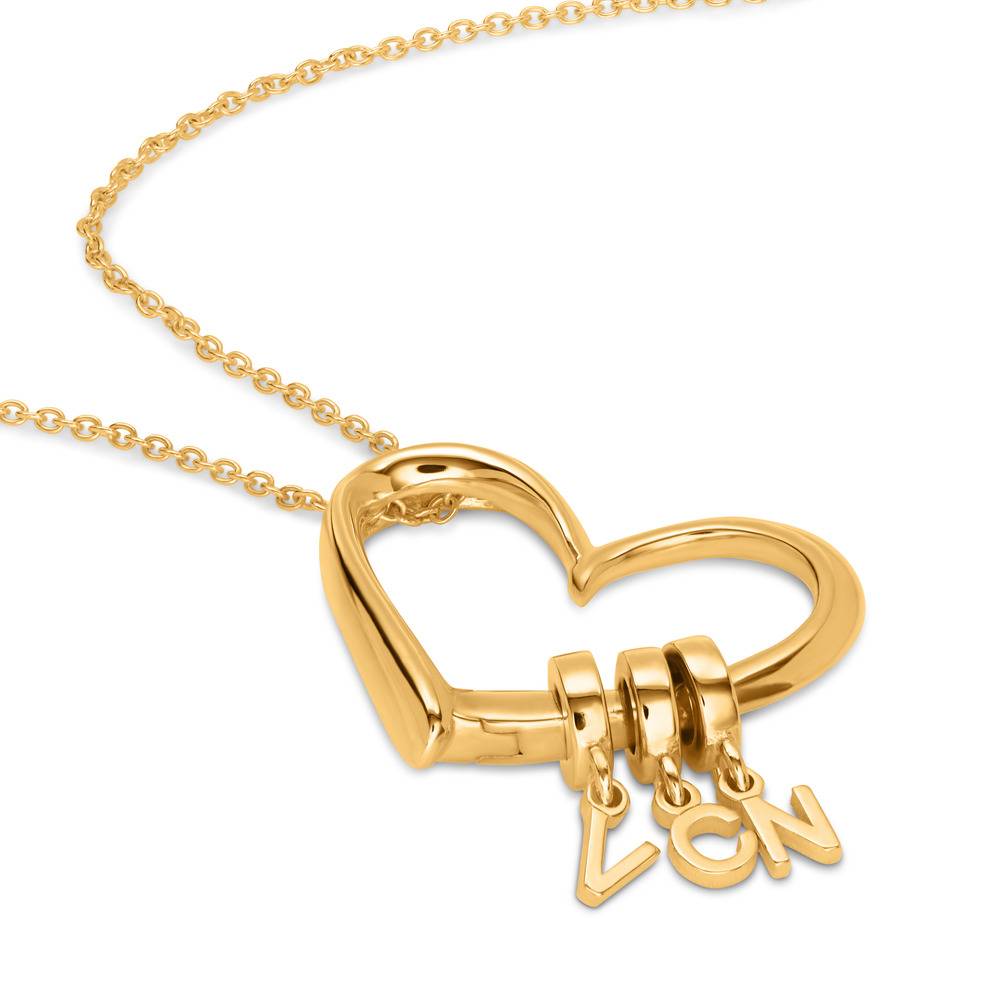 Delina Halskette mit Tropfen-Initialen - Gold-Vermeil-4 Produktfoto