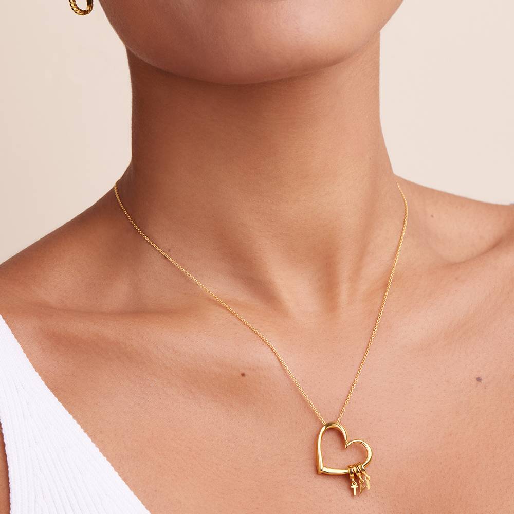 Delina Halskette mit Tropfen-Initialen - Gold-Vermeil-5 Produktfoto