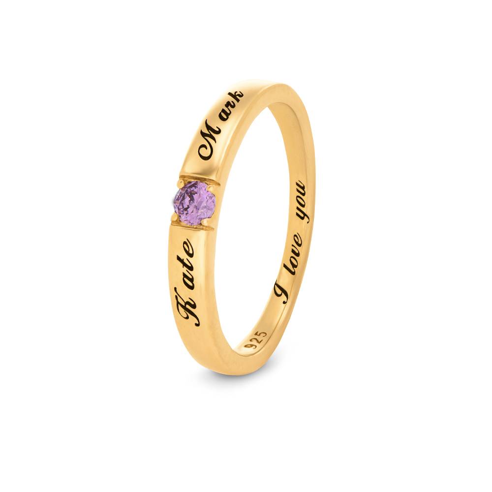 Devotion Ring mit kubischem Zirkonia - Gold-Vermeil-4 Produktfoto