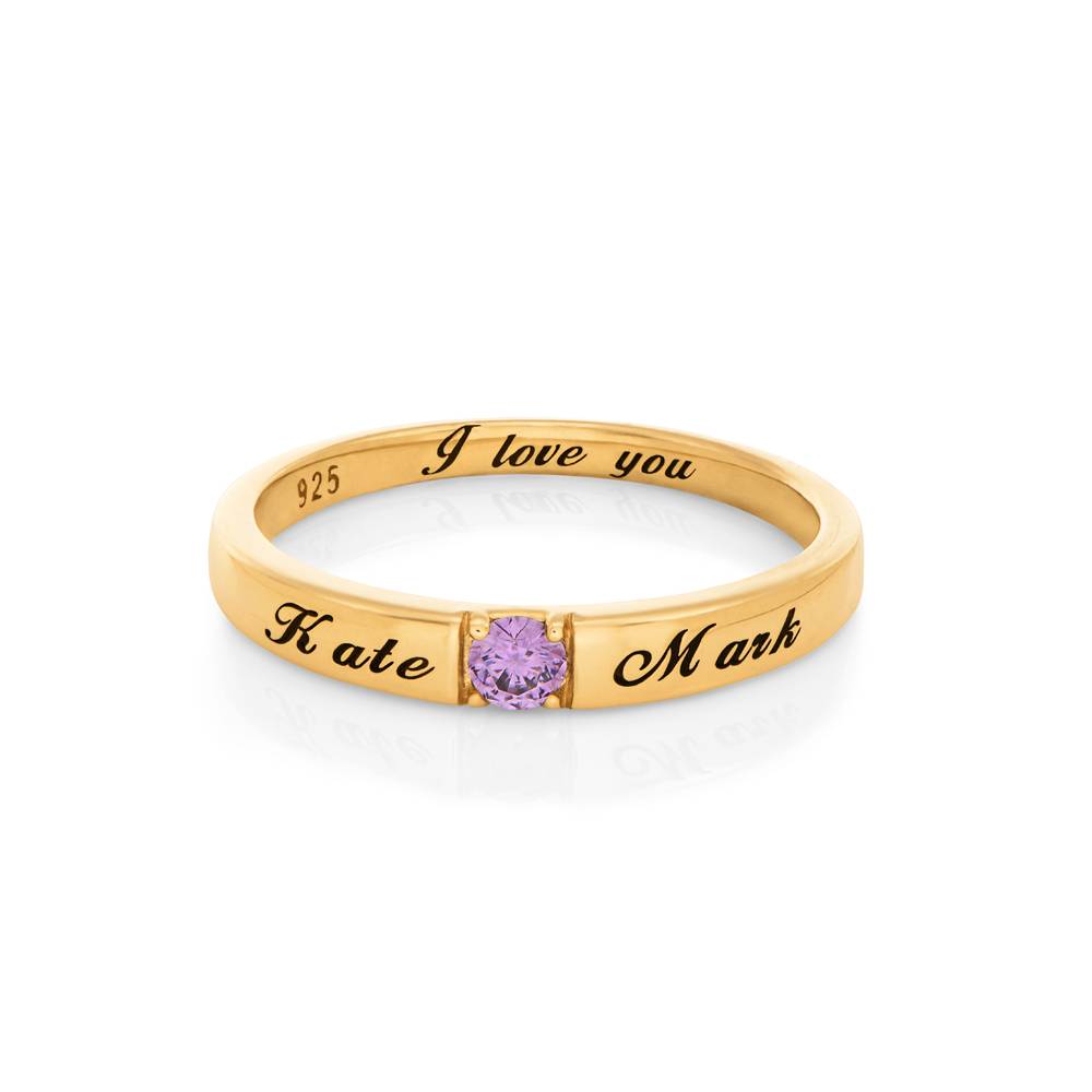 Devotion Ring mit kubischem Zirkonia - Gold-Vermeil-1 Produktfoto