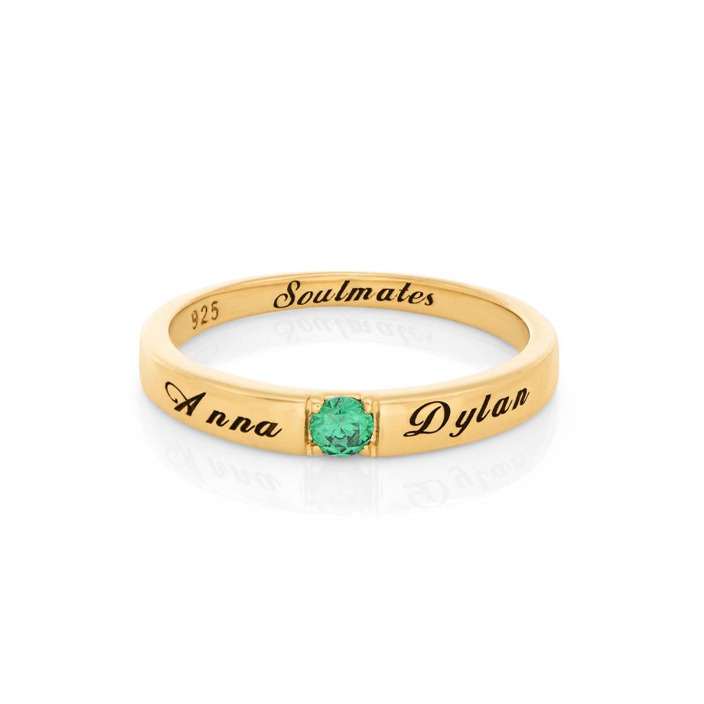 Devotion Ring mit kubischem Zirkonia - Gold-Vermeil-3 Produktfoto