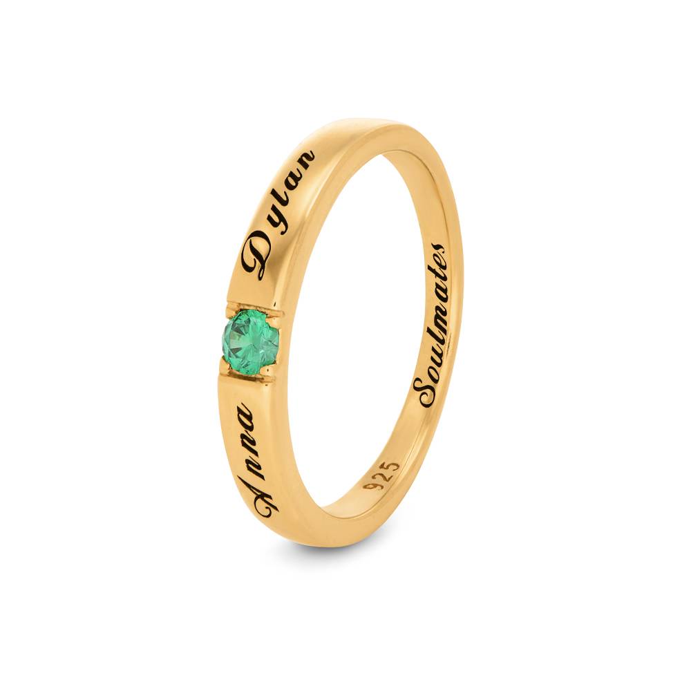 Devotion Ring mit kubischem Zirkonia - Gold-Vermeil-2 Produktfoto