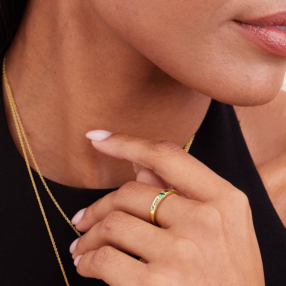 Devotion Ring mit kubischem Zirkonia - Gold-Vermeil-6 Produktfoto