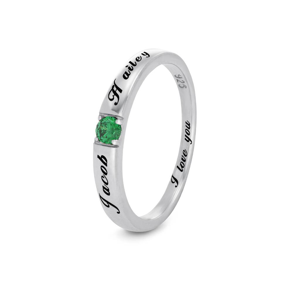 Devotion Ring mit kubischem Zirkonia - 925er Sterlingsilber-4 Produktfoto
