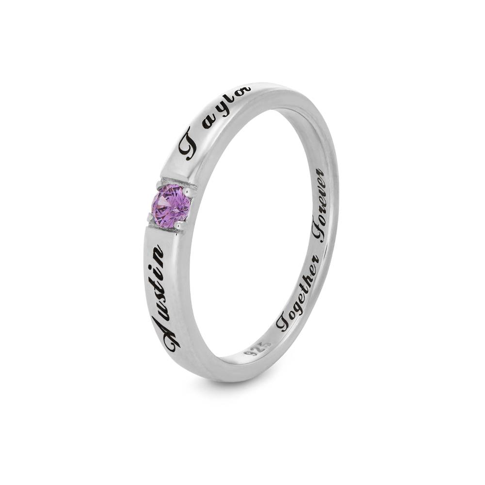 Devotion Ring mit kubischem Zirkonia - 925er Sterlingsilber-2 Produktfoto