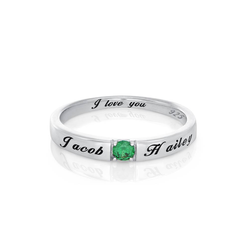 Devotion Ring mit kubischem Zirkonia - 925er Sterlingsilber-1 Produktfoto