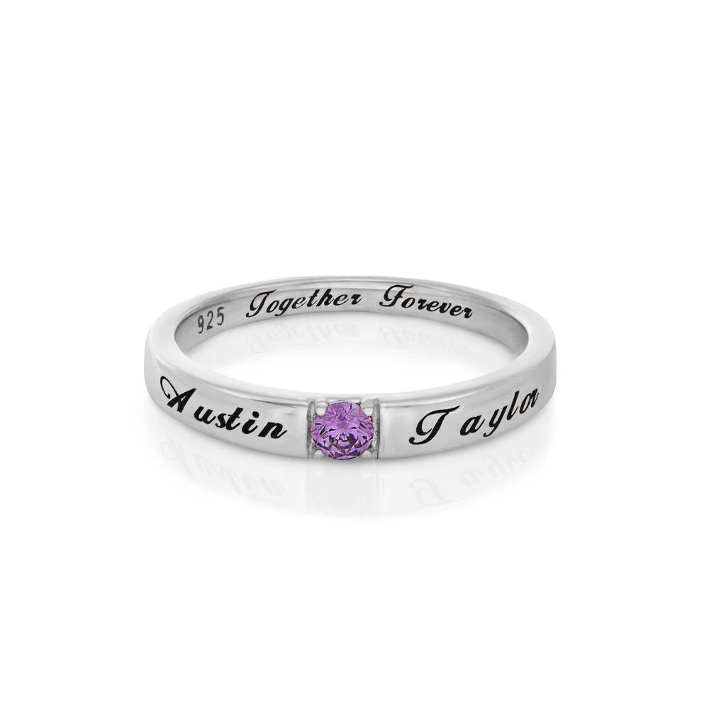 Devotion Ring mit kubischem Zirkonia - 925er Sterlingsilber-3 Produktfoto