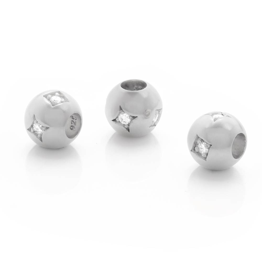 0,08 ct Balance Diamant-Bead - Silber-1 Produktfoto
