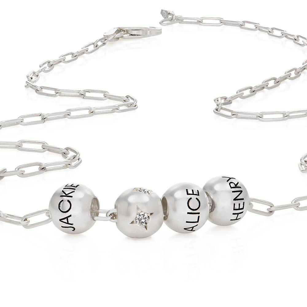 0,08 ct Balance Diamant-Bead - Silber-2 Produktfoto