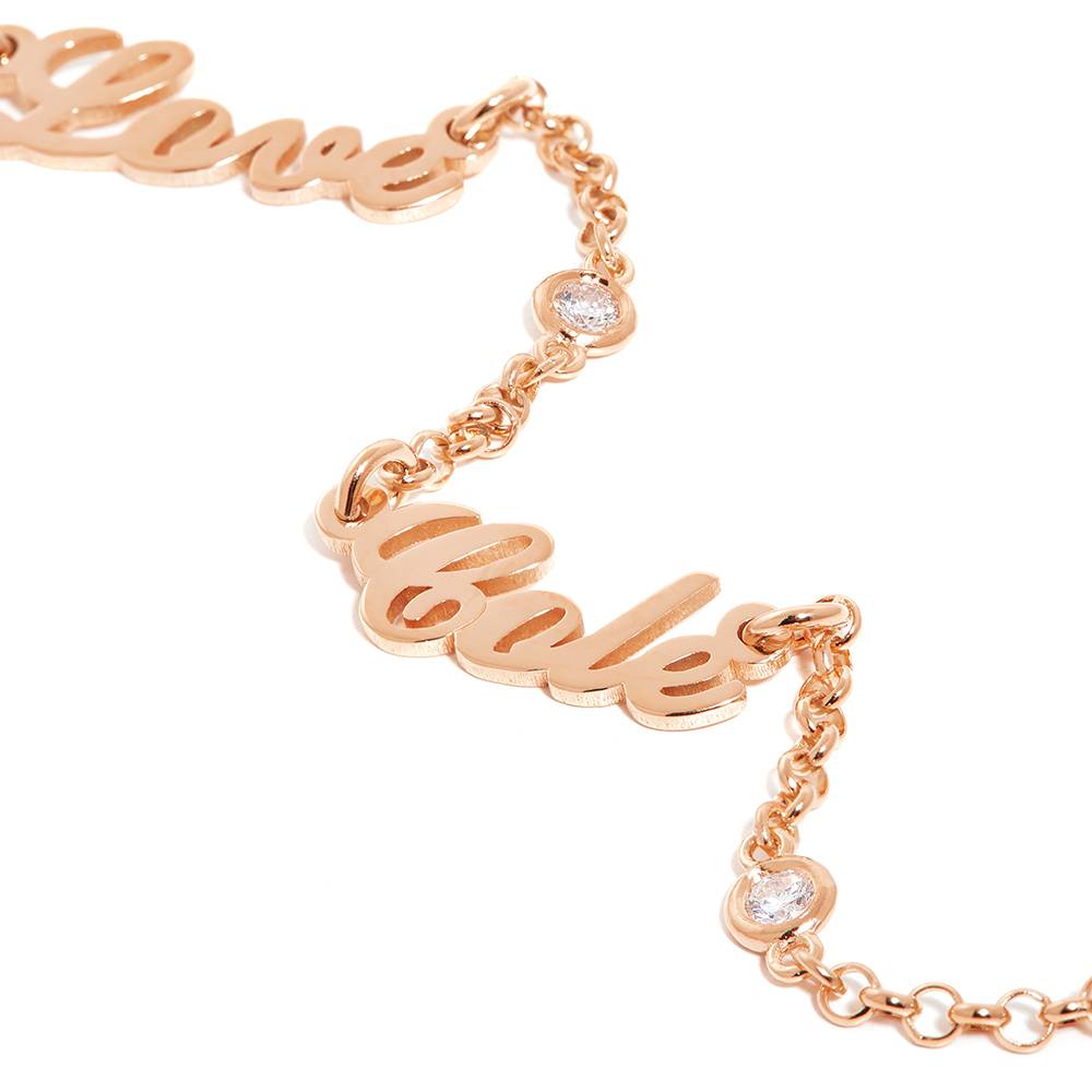 Heritage Halskette mit mehreren Namen und Diamanten - Rosévergoldet-2 Heritage Halskette mit mehreren Namen und Diamanten - Rosévergoldet-2 Produktfoto