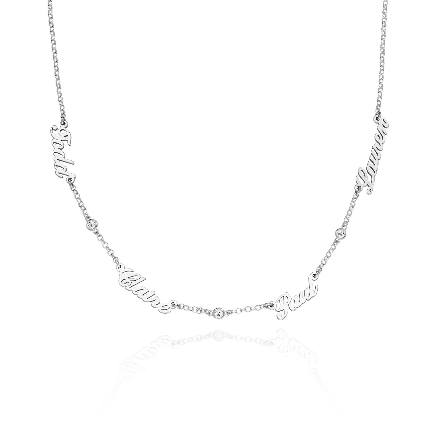Heritage Halskette mit mehreren Namen und Diamanten - 925er Sterlingsilber-3 Heritage Halskette mit mehreren Namen und Diamanten - 925er Sterlingsilber-3 Produktfoto
