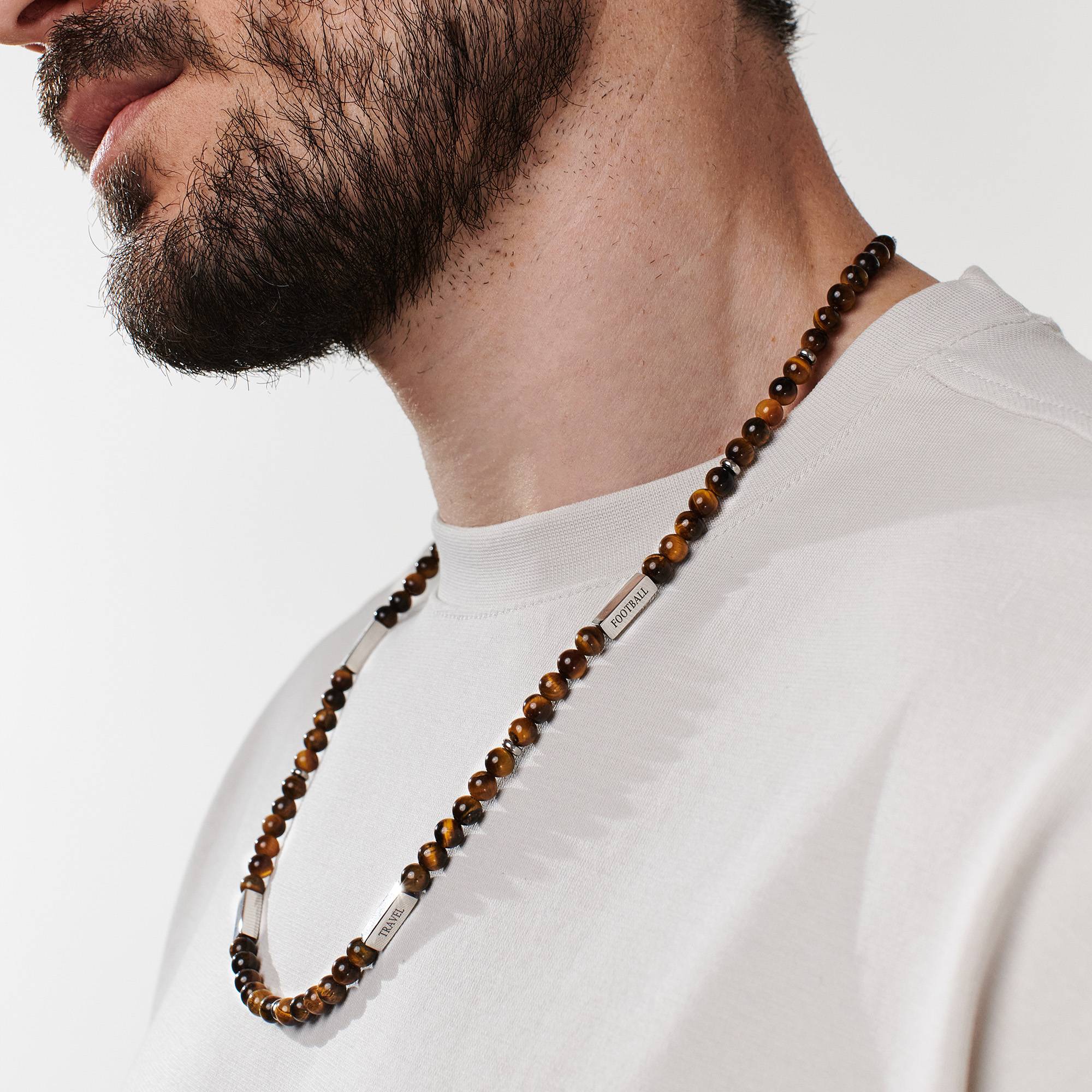 East Coast personalisierbare Tiegerauge Halskette für Männer-2 East Coast personalisierbare Tiegerauge Halskette für Männer-2 Produktfoto