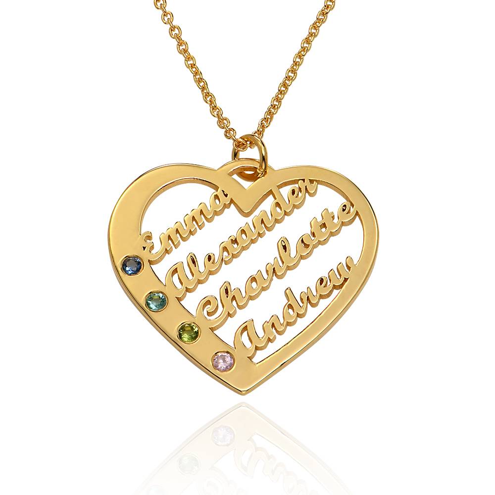 Ella Herzkette mit Namen und Geburtssteinen - Gold-Vermeil-5 Ella Herzkette mit Namen und Geburtssteinen - Gold-Vermeil-5 Produktfoto