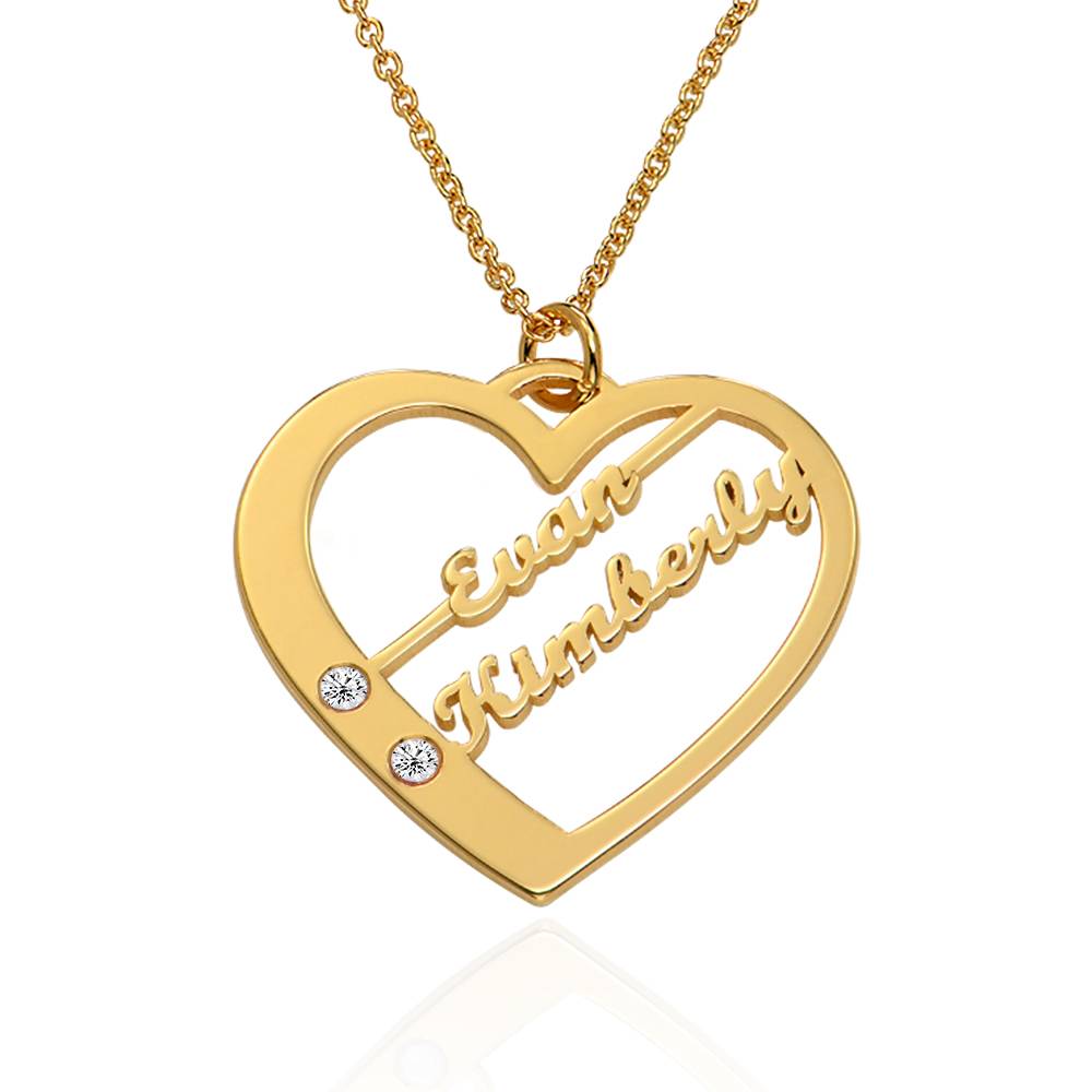 Ella Herzkette mit Namen und Diamanten - Gold-Vermeil-6 Ella Herzkette mit Namen und Diamanten - Gold-Vermeil-6 Produktfoto