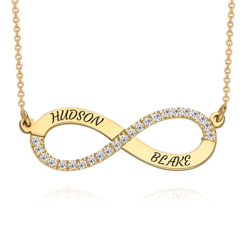 Unendliche Liebe Infinity-Halskette mit 0,23 ct Diamanten - vergoldetes Sterlingsilber-1 Produktfoto