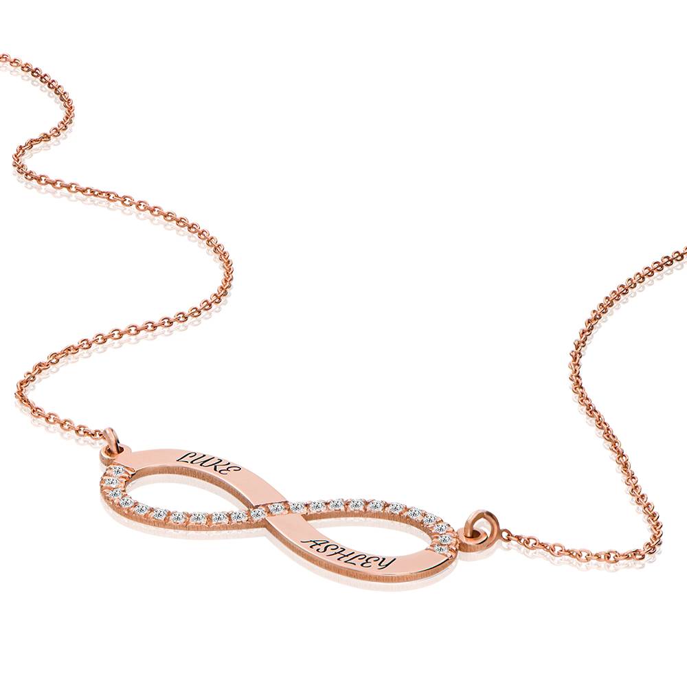 Unendliche Liebe Infinity-Halskette mit 0,23 ct Diamanten - rosévergoldetes Sterlingsilber-1 Produktfoto