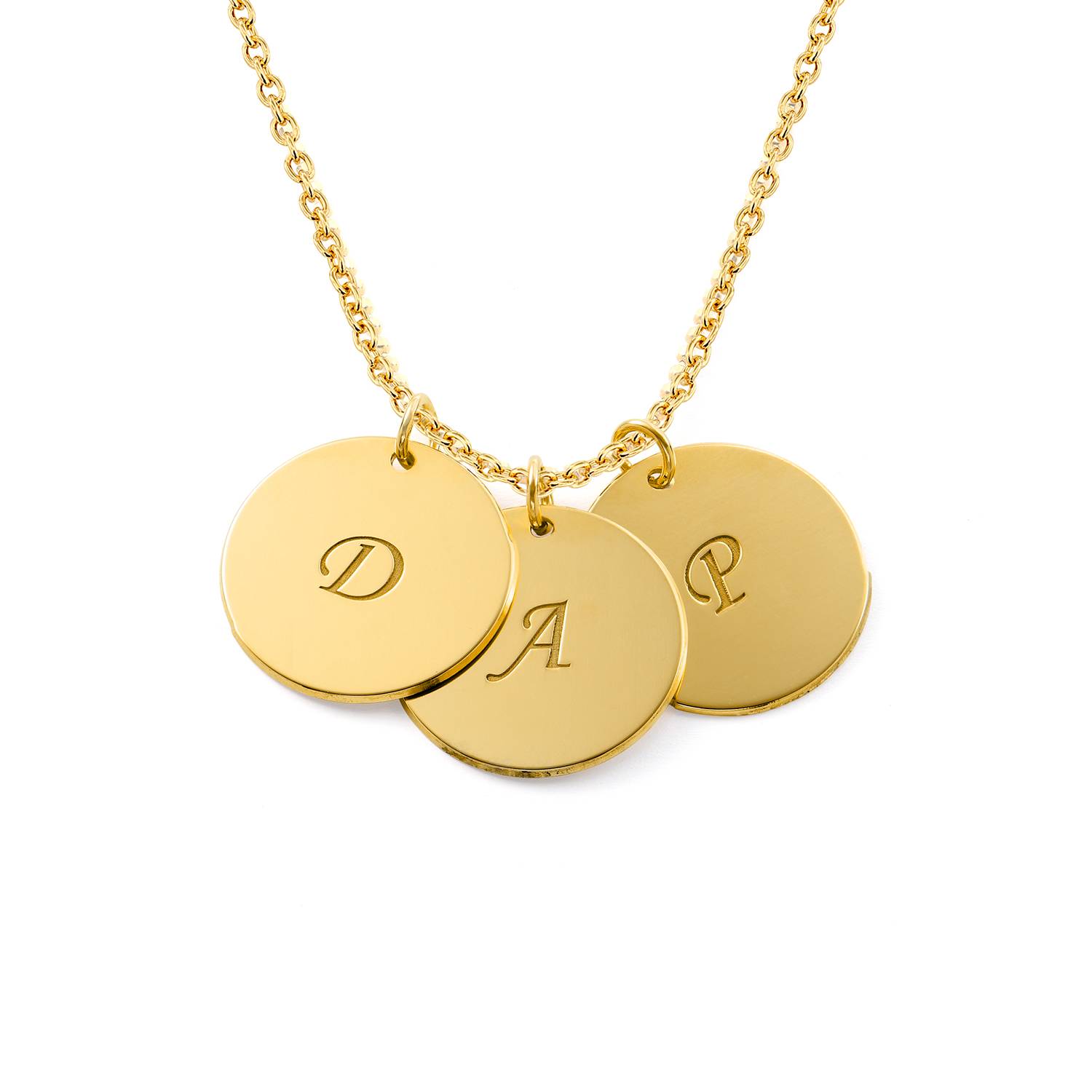Mutterkette mit personalisierten Initial-Anhängern - Gold-Vermeil-2 Mutterkette mit personalisierten Initial-Anhängern - Gold-Vermeil-2 Produktfoto